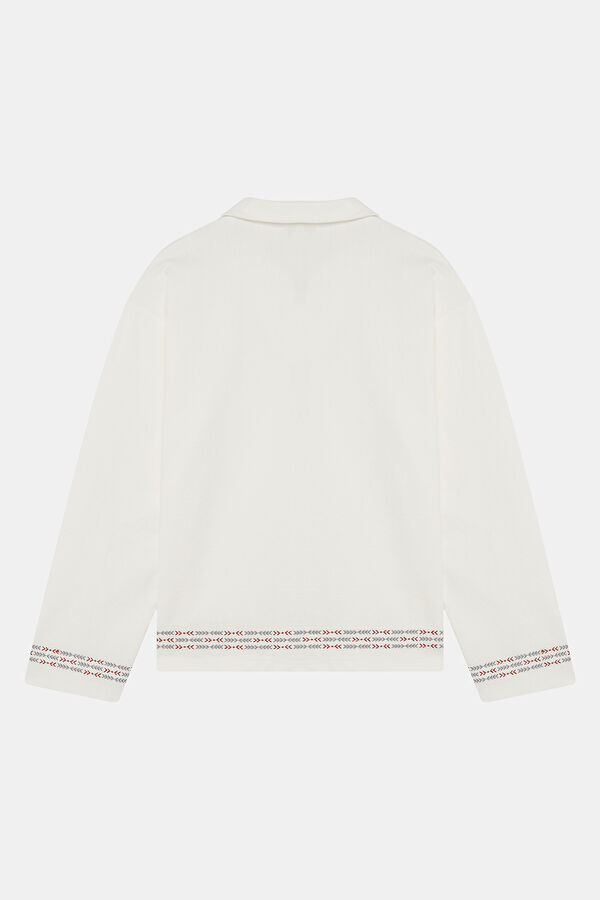 Ecru Embroidered Shirt 2