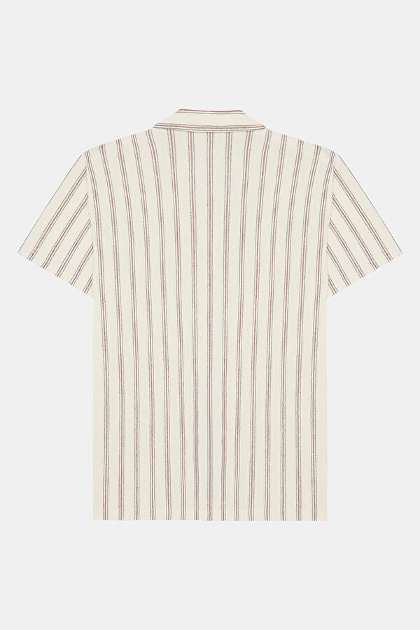 Ecru Striped Patterned Shirt 5