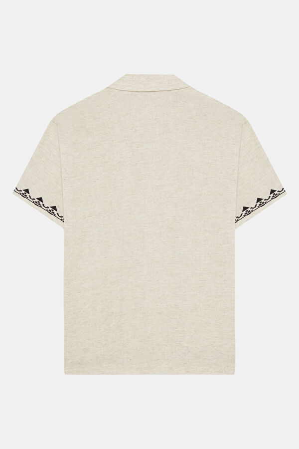 Natural Embroidered Shirt 5