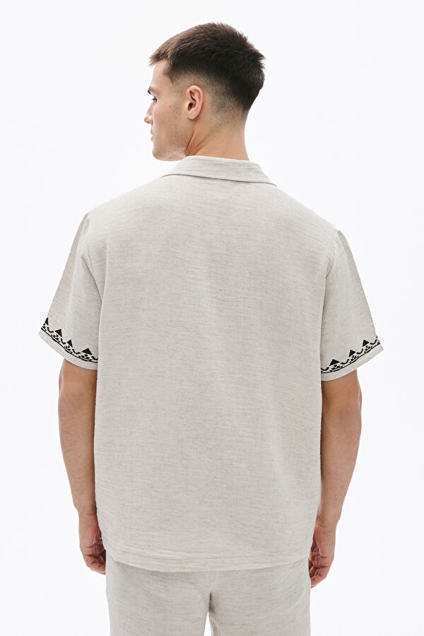 Natural Embroidered Shirt 2