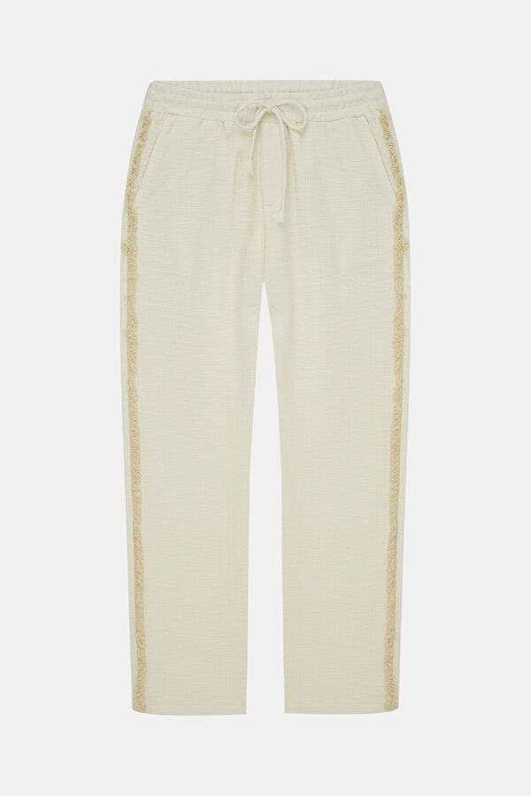 Beige Straight Leg Men's Trousers 3