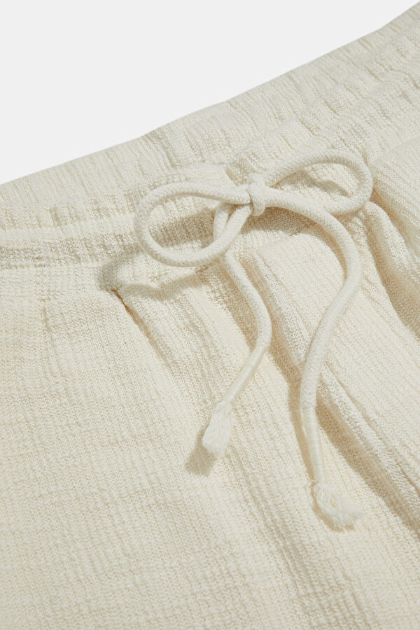 Beige Straight Leg Men's Trousers 5