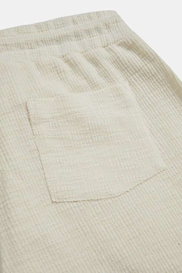Beige Straight Leg Men's Trousers 7