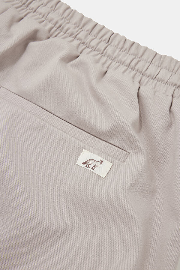 Relax Fit Beige Straight Leg Men's Trousers 4