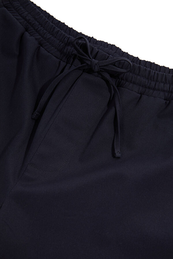 Relax Fit Navy Blue Straight Leg Men's Trousers 3