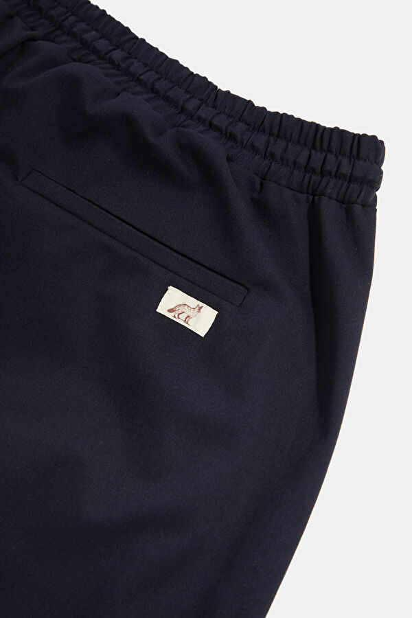 Relax Fit Navy Blue Straight Leg Men's Trousers 4