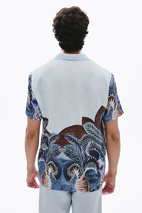 Colorful Patterned Resort Collar Men's Shirt 2