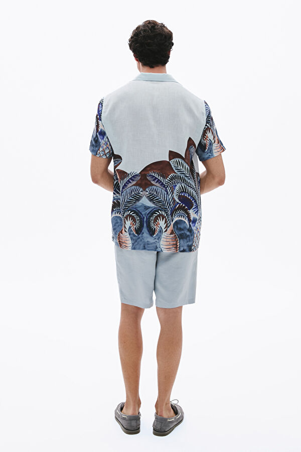 Colorful Patterned Resort Collar Men's Shirt 4