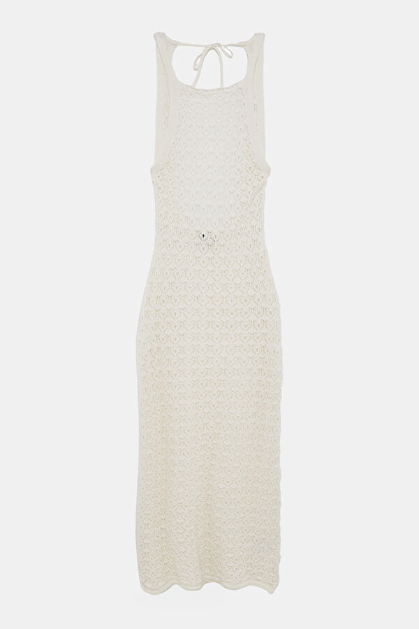 Ecru Patterned Dress 4