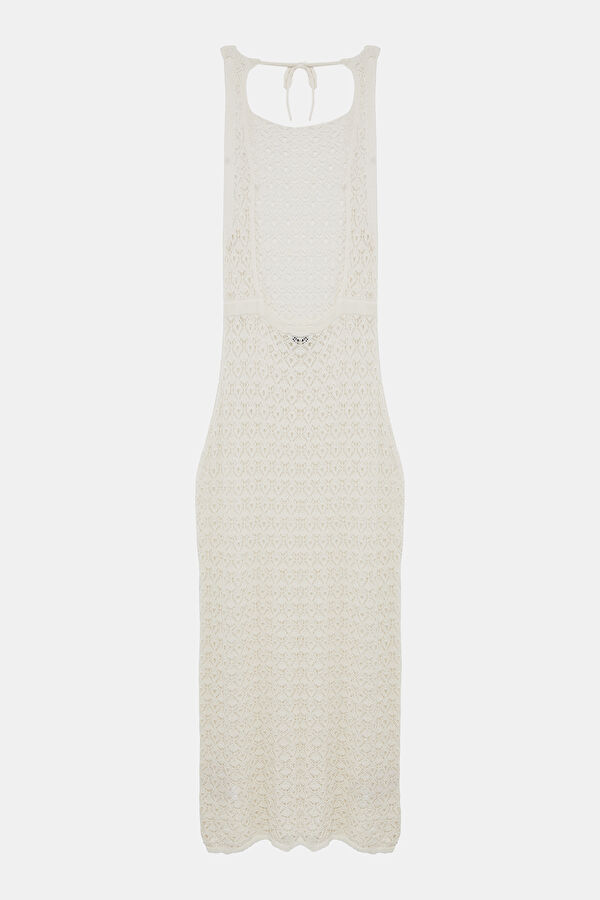 Ecru Patterned Dress 5