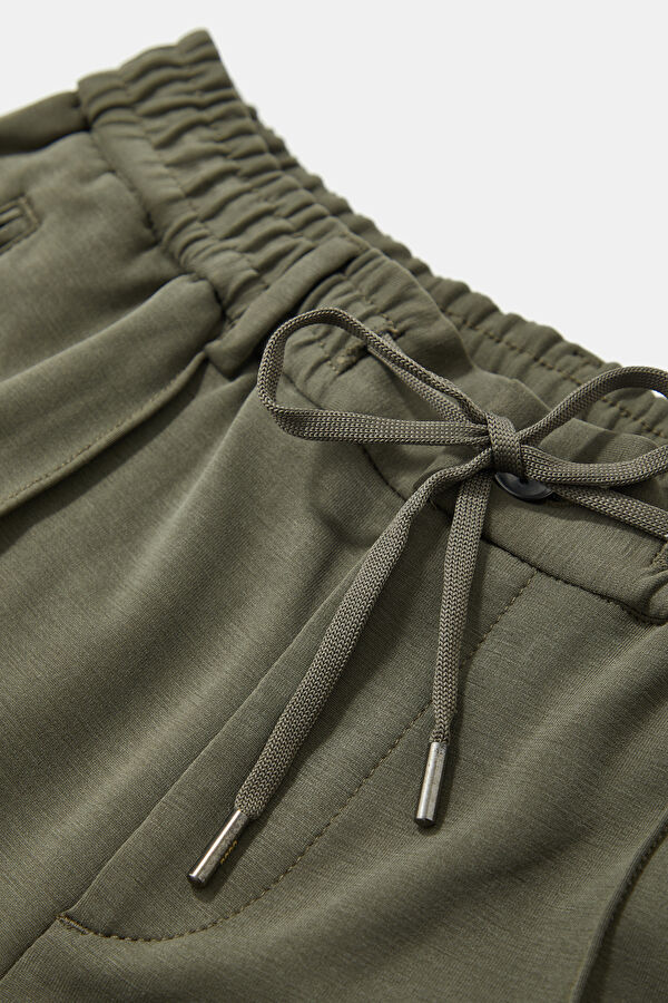 Khaki Straight Leg Men's Trousers 3