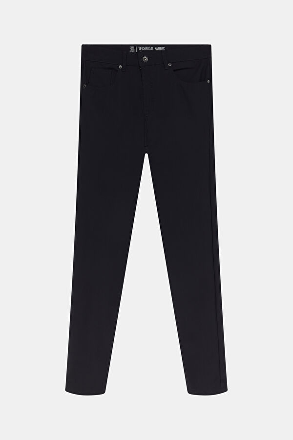 Navy Blue Straight Leg Men's Trousers