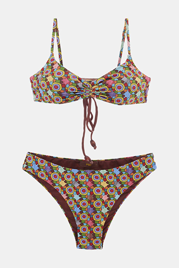 Çok Renkli Desenli Bikini