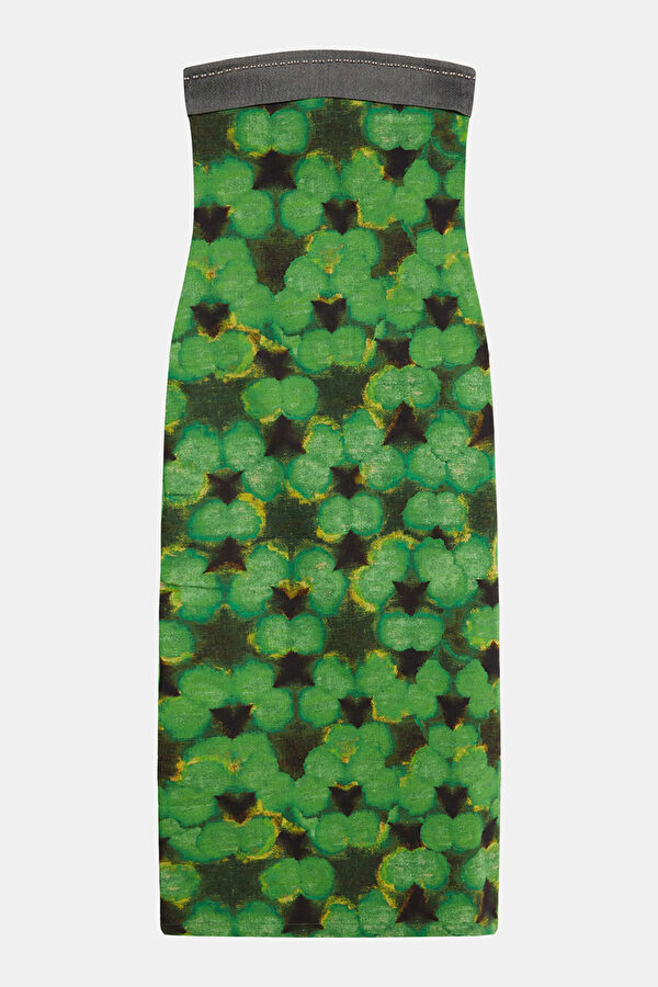 Green Patterned Women's Dress 4