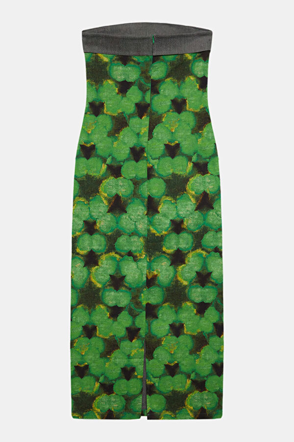 Green Patterned Women's Dress 5
