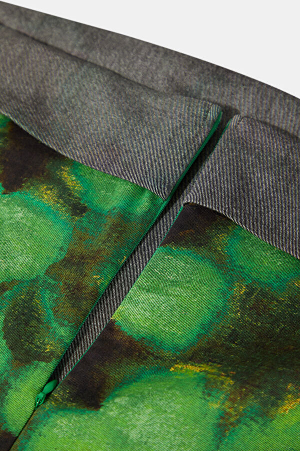 Green Patterned Women's Dress 7