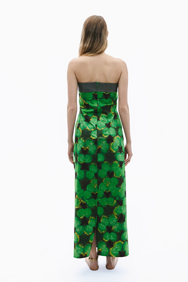 Green Patterned Women's Dress 2