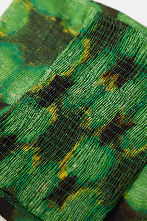 Green Patterned Women's Blouse 4