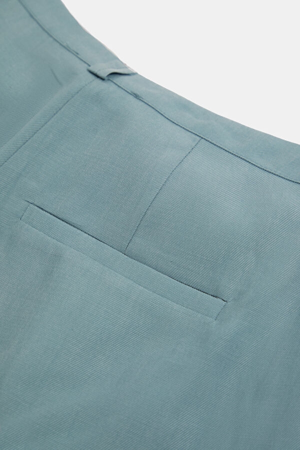 Blue Straight Leg Women's Trousers 6