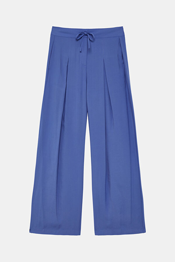 Blue Straight Leg Women's Trousers 3