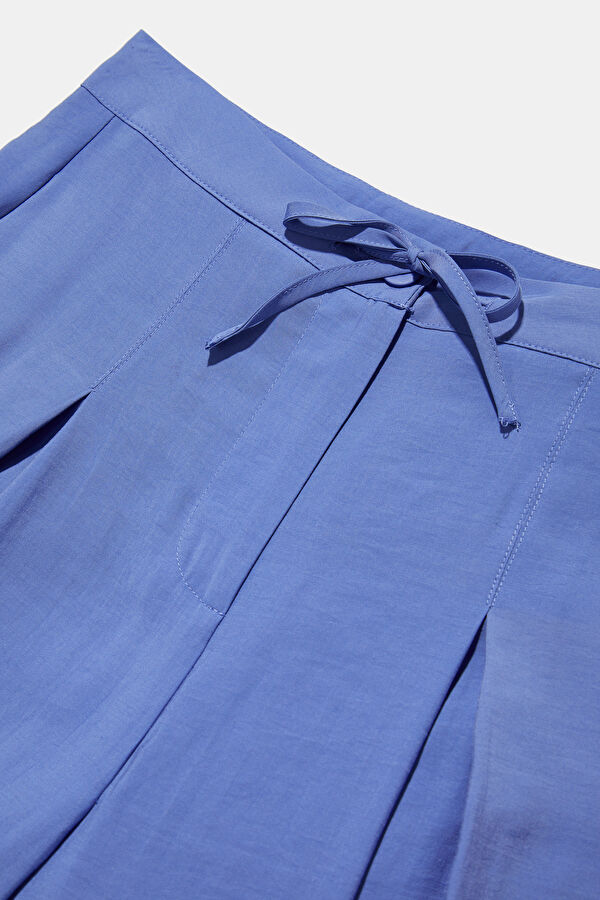 Blue Straight Leg Women's Trousers 5