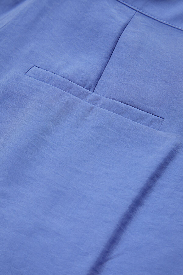 Blue Straight Leg Women's Trousers 6