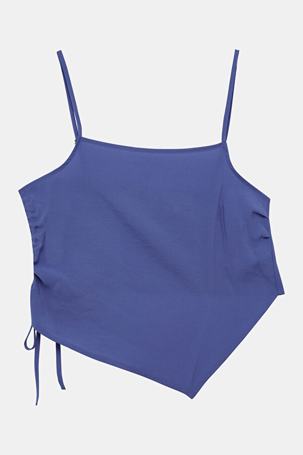 Blue Strappy Women's Blouse 3