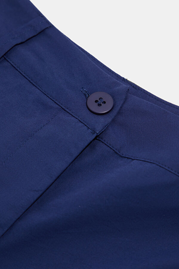 Navy Blue Straight Leg Women's Trousers 3