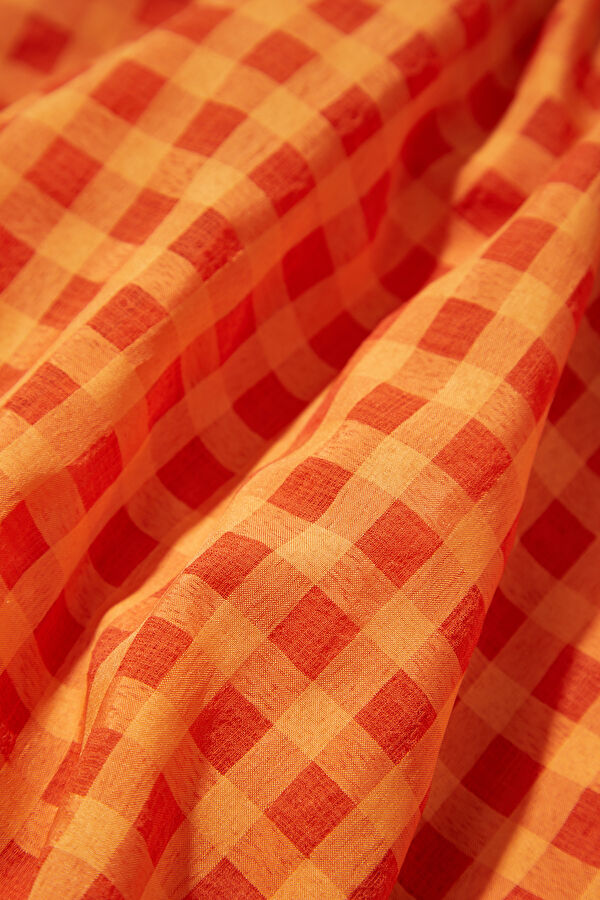 Orange Patterned Women's Dress 8