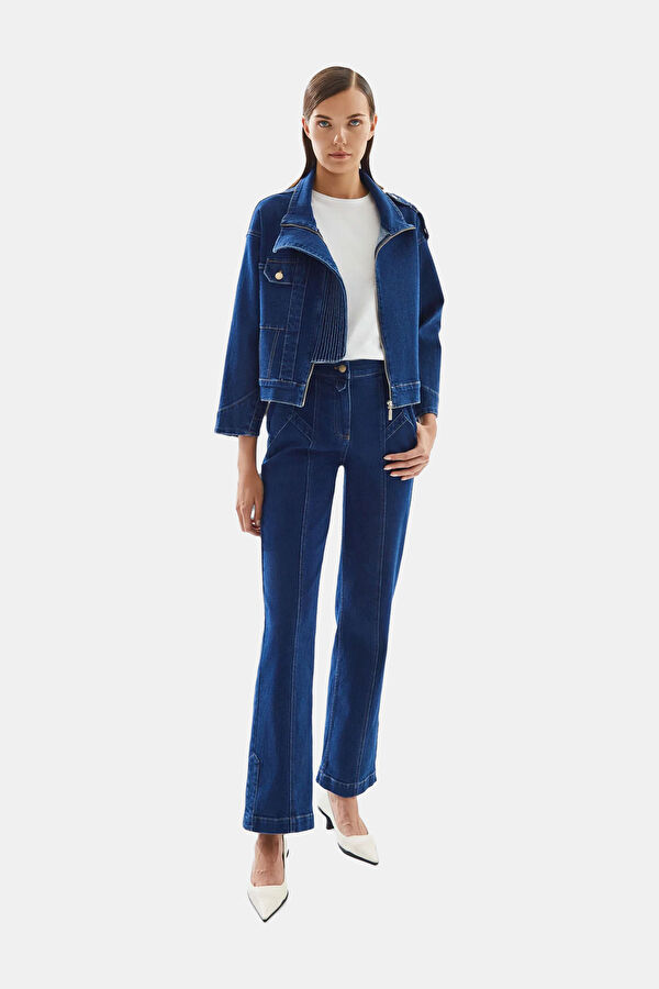 Navy Straight Women's Pants 2