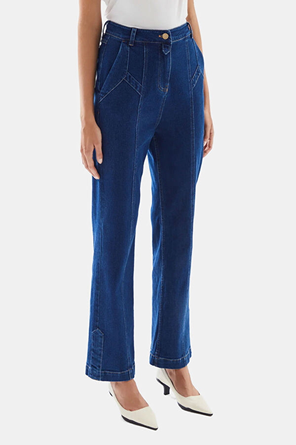 Navy Straight Women's Pants 4