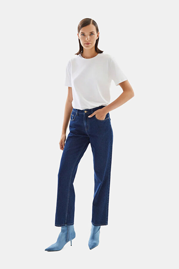 Navy Straight Women's Pants 2
