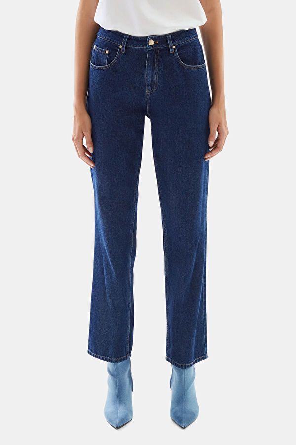 Navy Straight Women's Pants 4