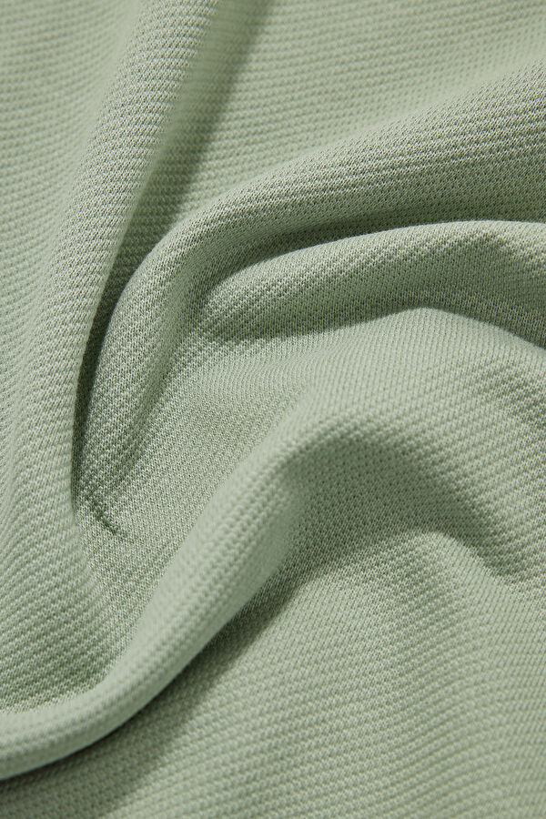 Açık Yeşil Dik Yaka Erkek Sweatshirt 4