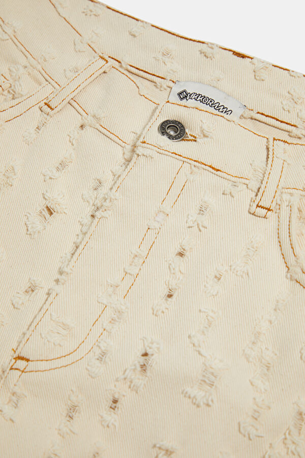 Bej Boru Paça Pantolon 6
