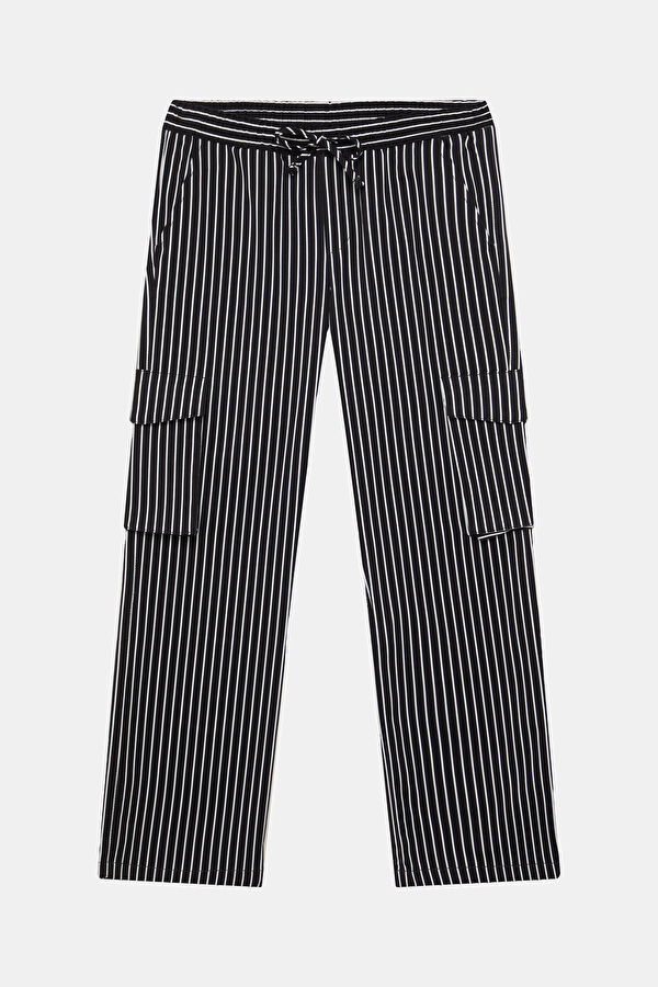 Black Straight Leg Men's Trousers