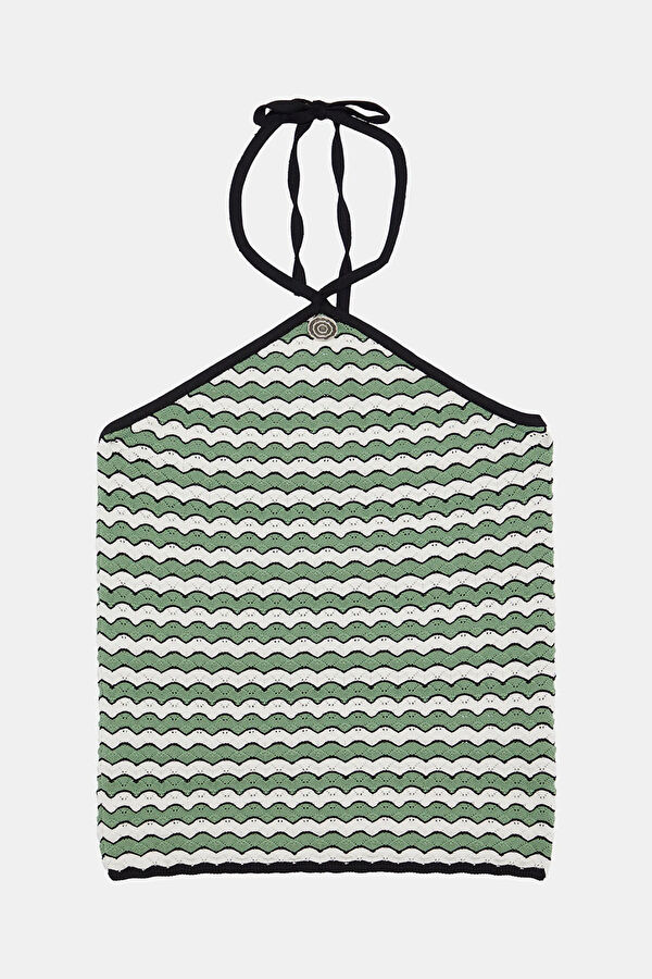 Multicolored Striped Sleeveless Women's Blouse