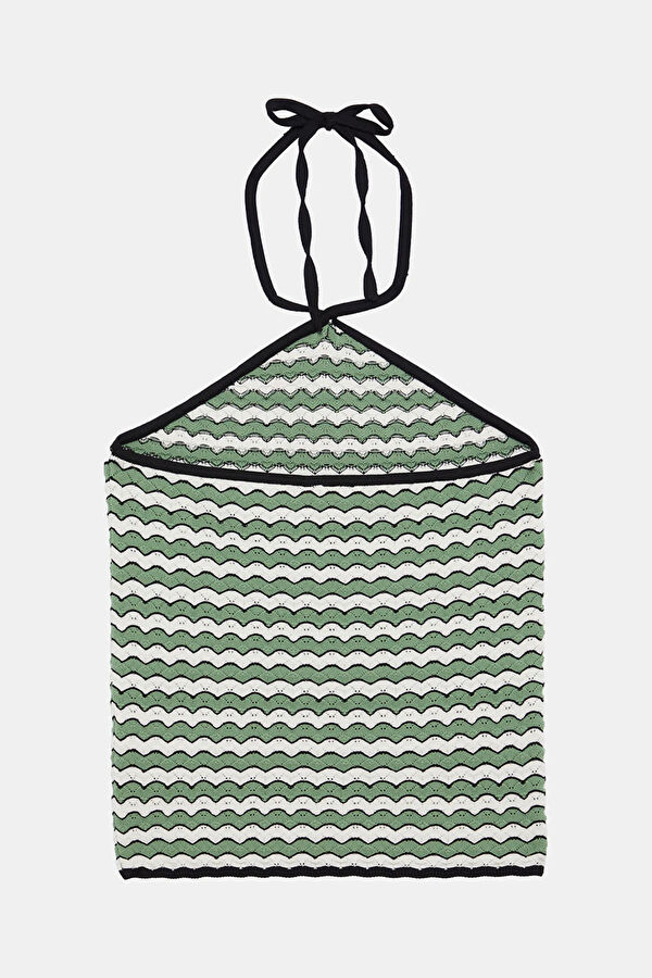Multicolored Striped Sleeveless Women's Blouse 2