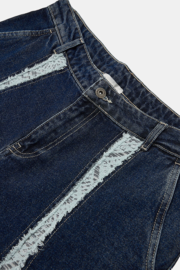Navy Blue Straight-Leg Pants 3