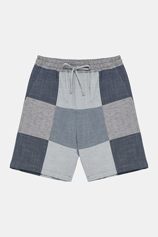 Colorful Linen Viscose Men's Shorts with Trim Details 3