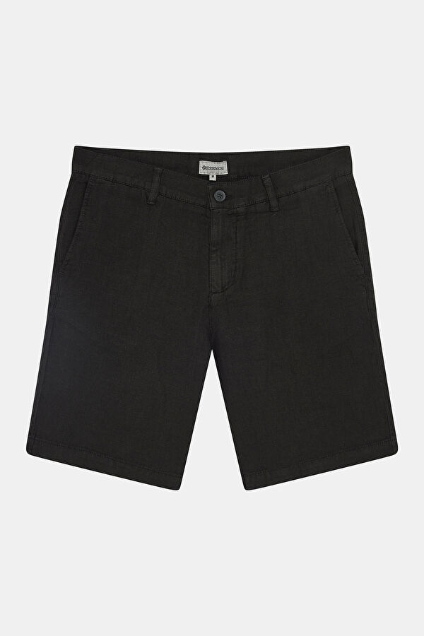 Black Linen Men's Shorts 3