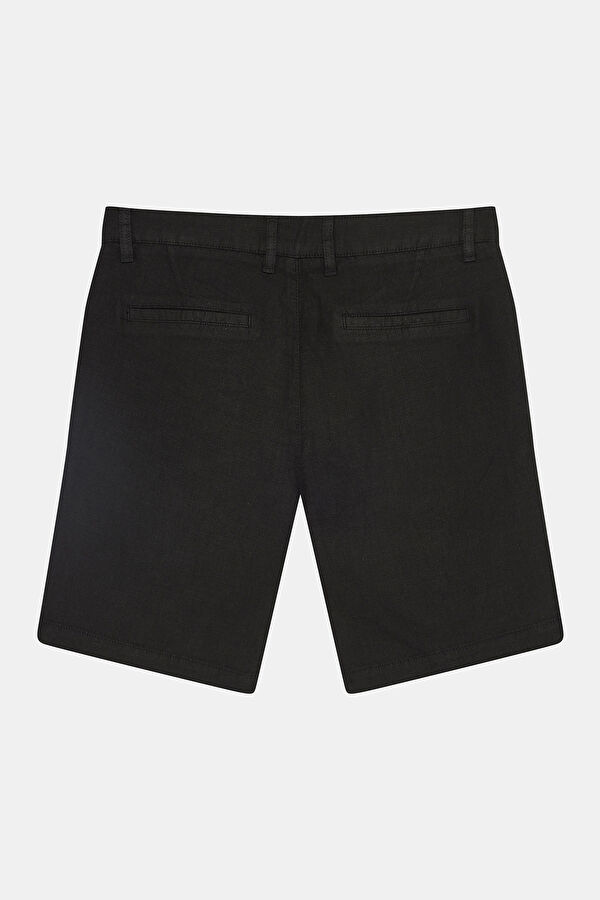 Black Linen Men's Shorts 4