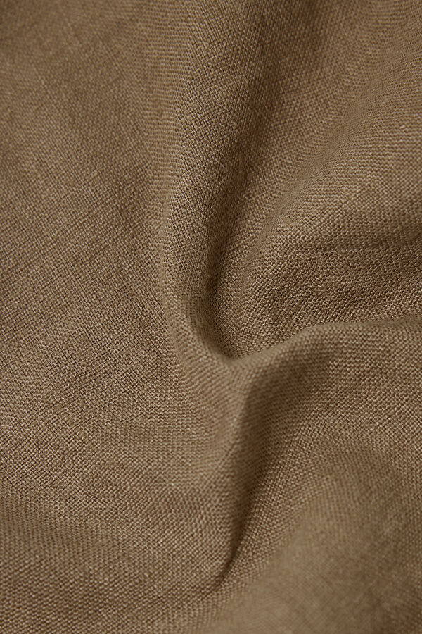 Coffee Brown Linen Men's Shorts 6