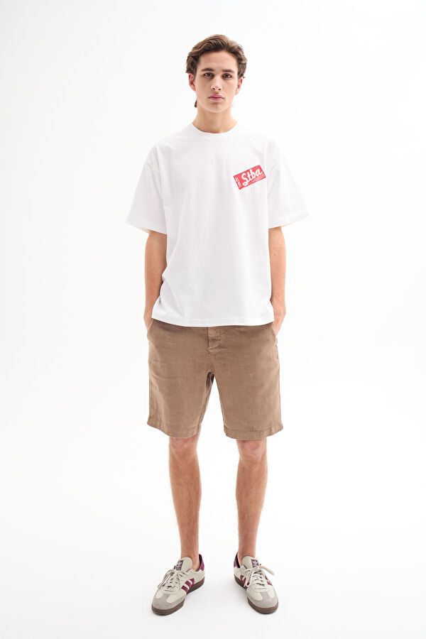 Coffee Brown Linen Men's Shorts