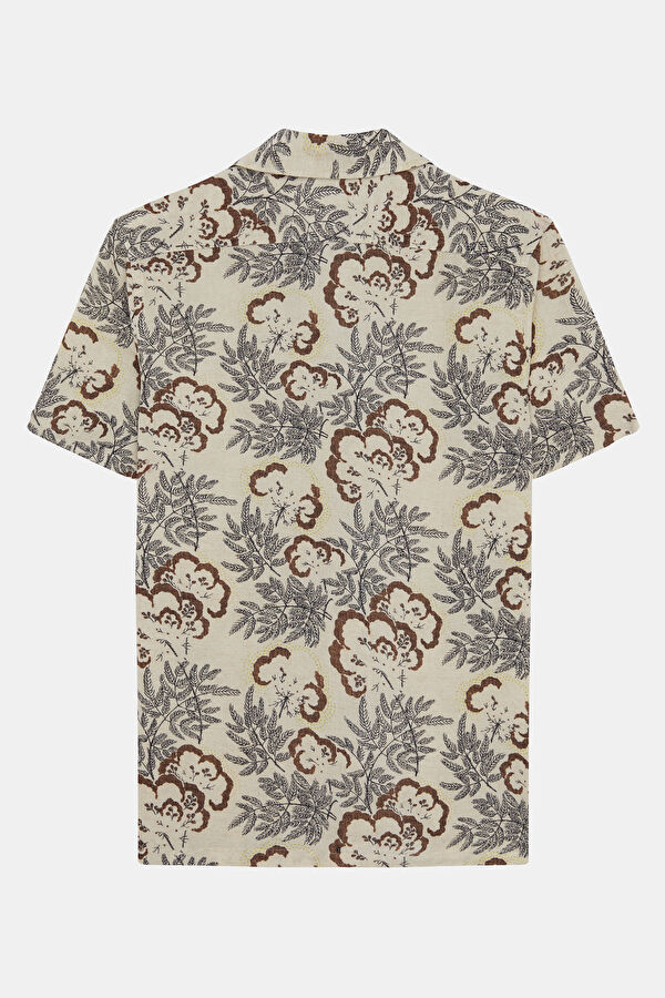 Multicolored Patterned Resort Collar Shirt 2