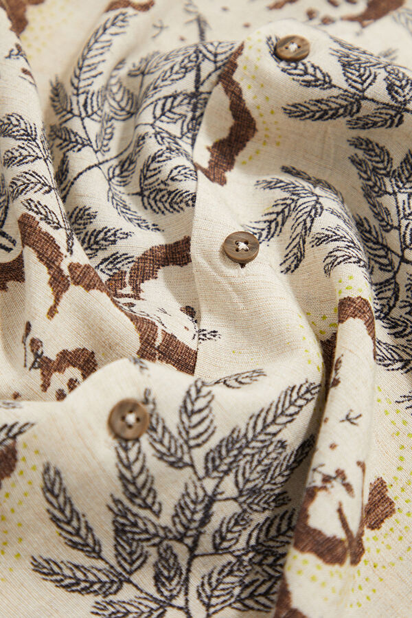Multicolored Patterned Resort Collar Shirt 4