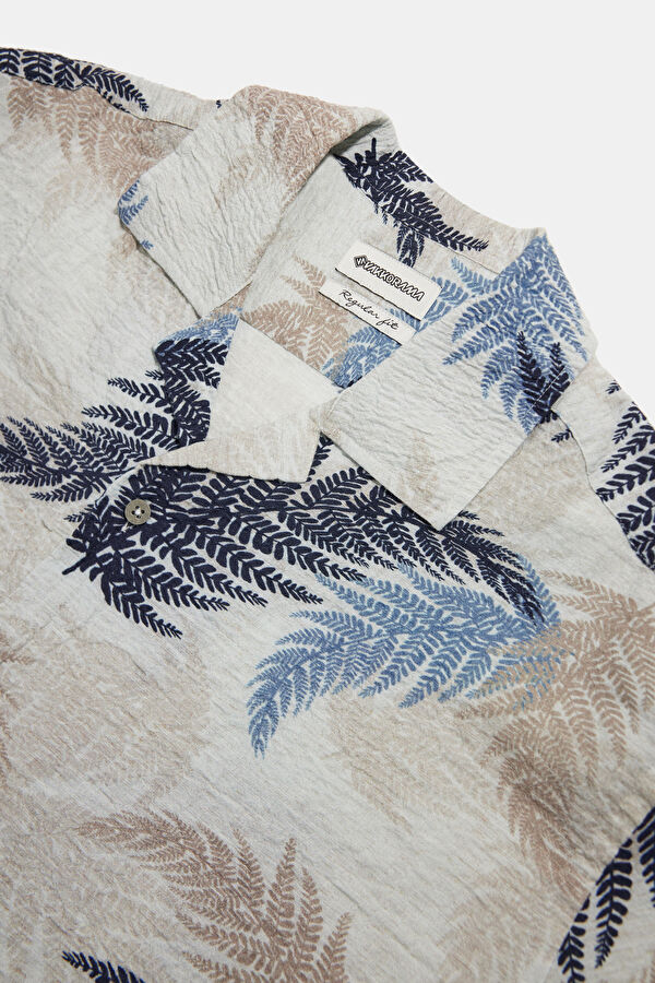 Colorful Patterned Resort Collar Men's Shirt 6