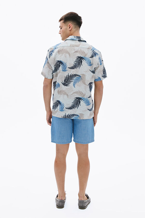 Colorful Patterned Resort Collar Men's Shirt 2