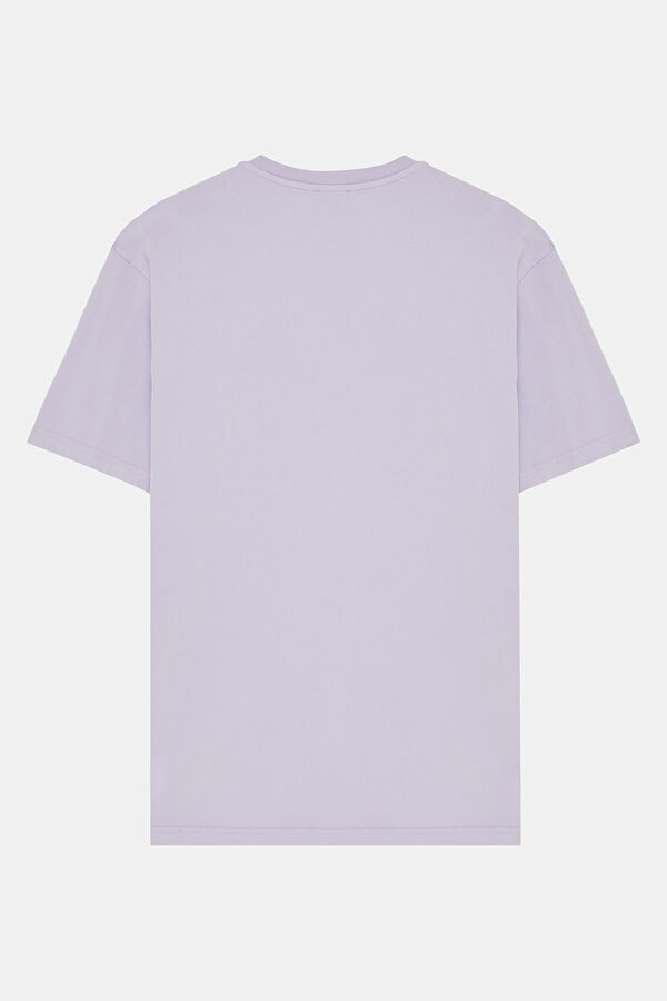 Lilac Crew Neck Printed Men's T-Shirt 5
