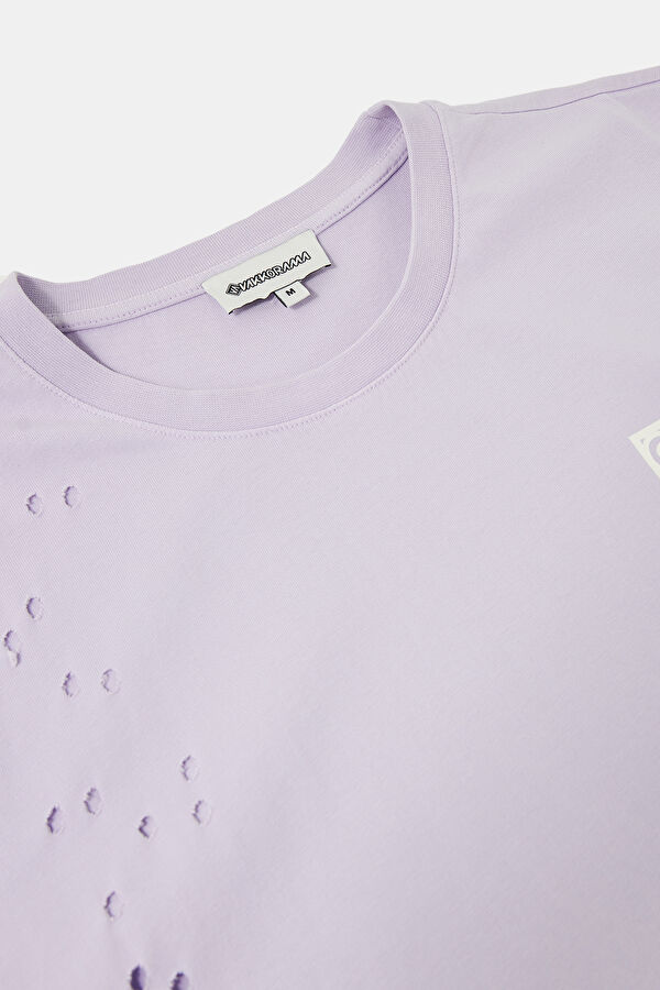 Lilac Crew Neck Printed Men's T-Shirt 6